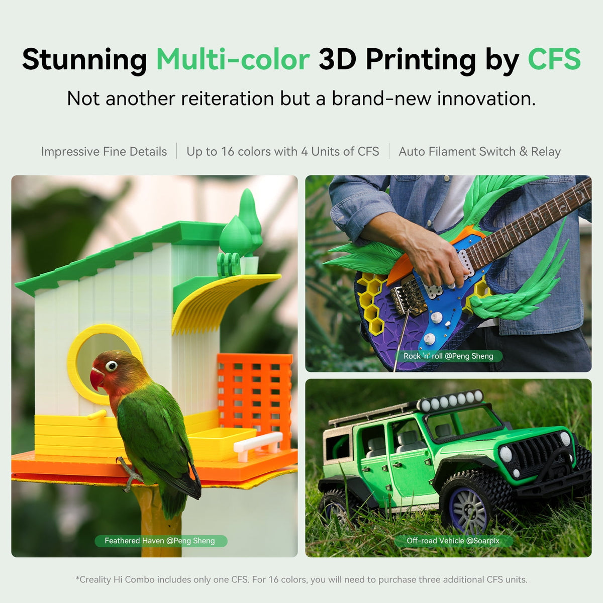 Creality Hi Multicolor 3D Printer for Beginners and Kids Fast 500mm/s, Auto-leveling with AI Camera Large 10.3×10.3×11.8in Build Volume