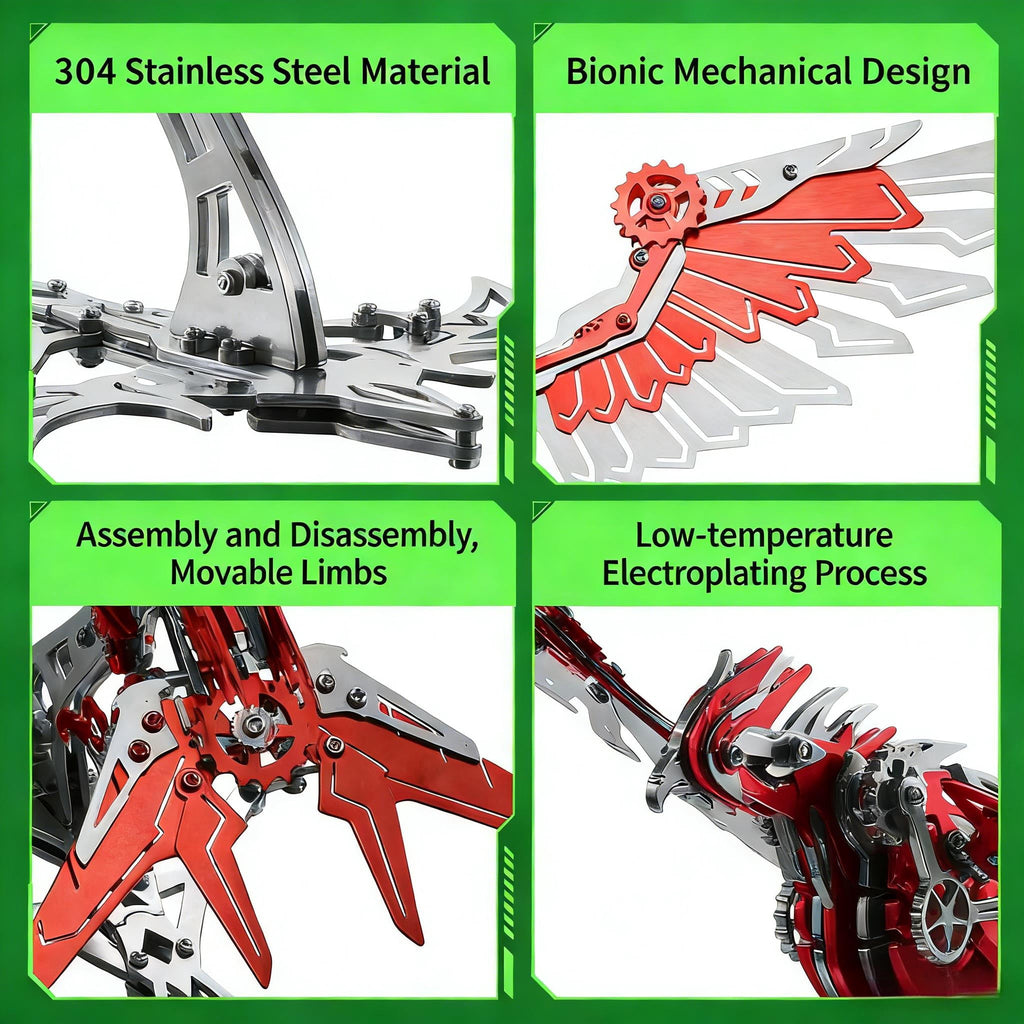 3D Metal Model Kit for Adults and Teens, Mechanical Stainless Steel Assembly Puzzle, DIY 3D Metal Puzzle Model, Collectible Steampunk Metal Craft Desk Decor & Gift