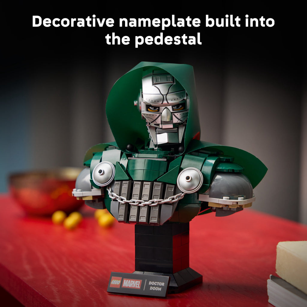 LEGO Marvel Doctor Doom Bust - Building Set for Adults, Ages 18+ - Marvel Avengers Model Kit - Bedroom, Shelf or Home Office Decor for Men & Women - Gift for Super Hero Fans - 76345