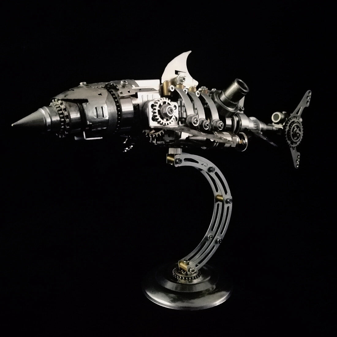 3D Metal Puzzles Steampunk Giant Squid Model Kit, 295+PCS DIY Assembly, Animal Metal Puzzle for Adults & Teens 16+, Exquisite Desktop Display for Home and Office Decor