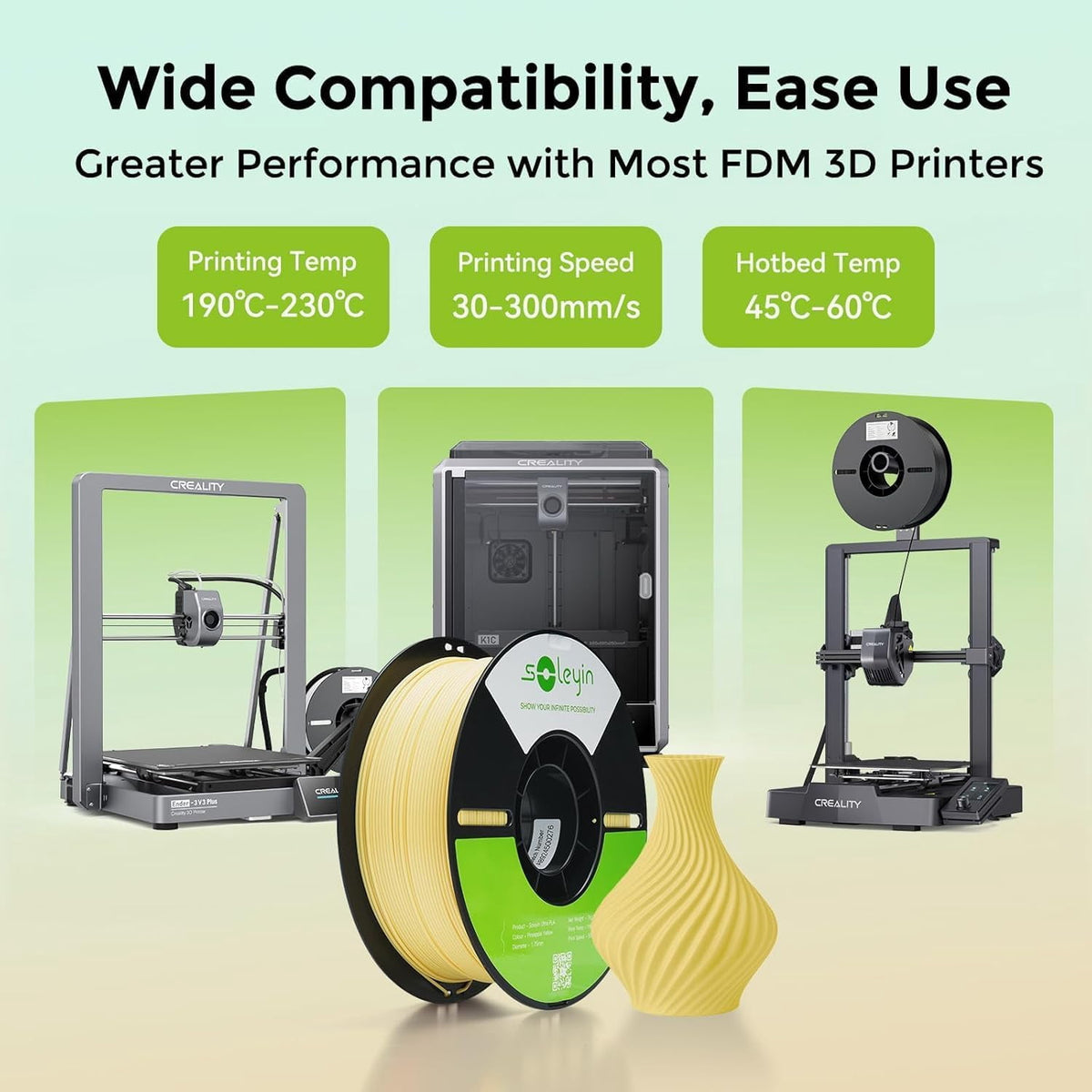 Creality Soleyin Ultra PLA 1.75mm 3D Printing Filament 1kg(Matte Moonstone)