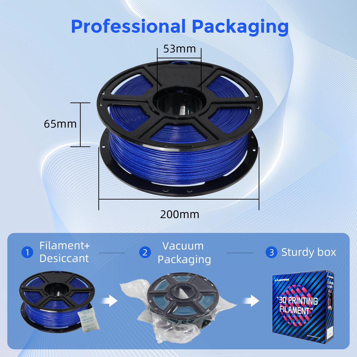 Flashforge ASA Filament 1.75mm, 1KG/2.2lbs UV Resistant ASA 3D Printer Filament with Satin Finish, White