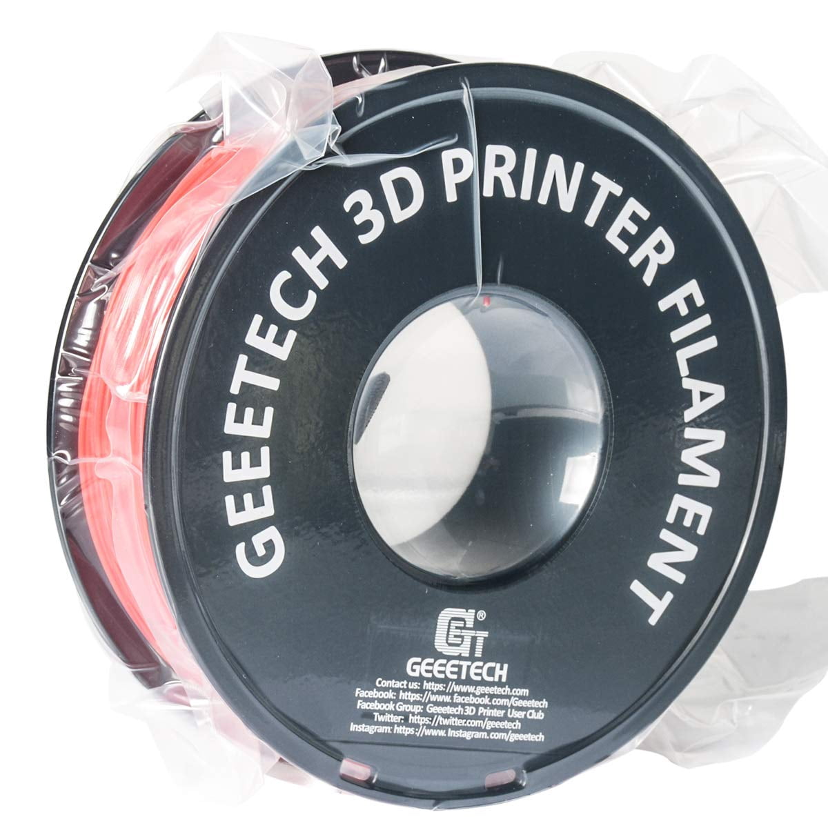 GEEETECH 3D Printer Red PLA Filament 1.75mm 1kg Spool (2.2lbs),Dimensional Accuracy +/- 0.03mm