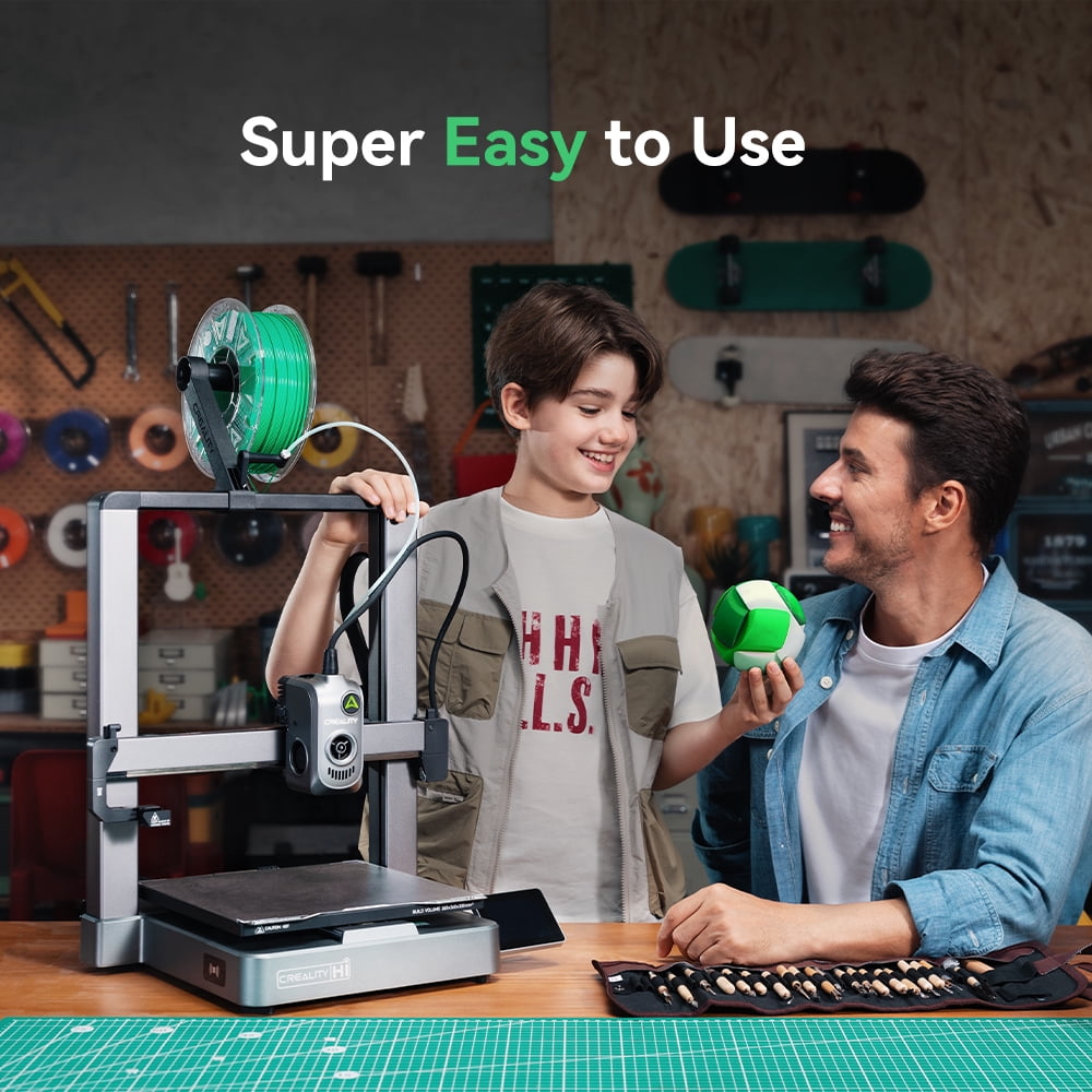 Creality Hi Multicolor 3D Printer for Beginners and Kids Fast 500mm/s, Auto-leveling with AI Camera Large 10.3×10.3×11.8in Build Volume