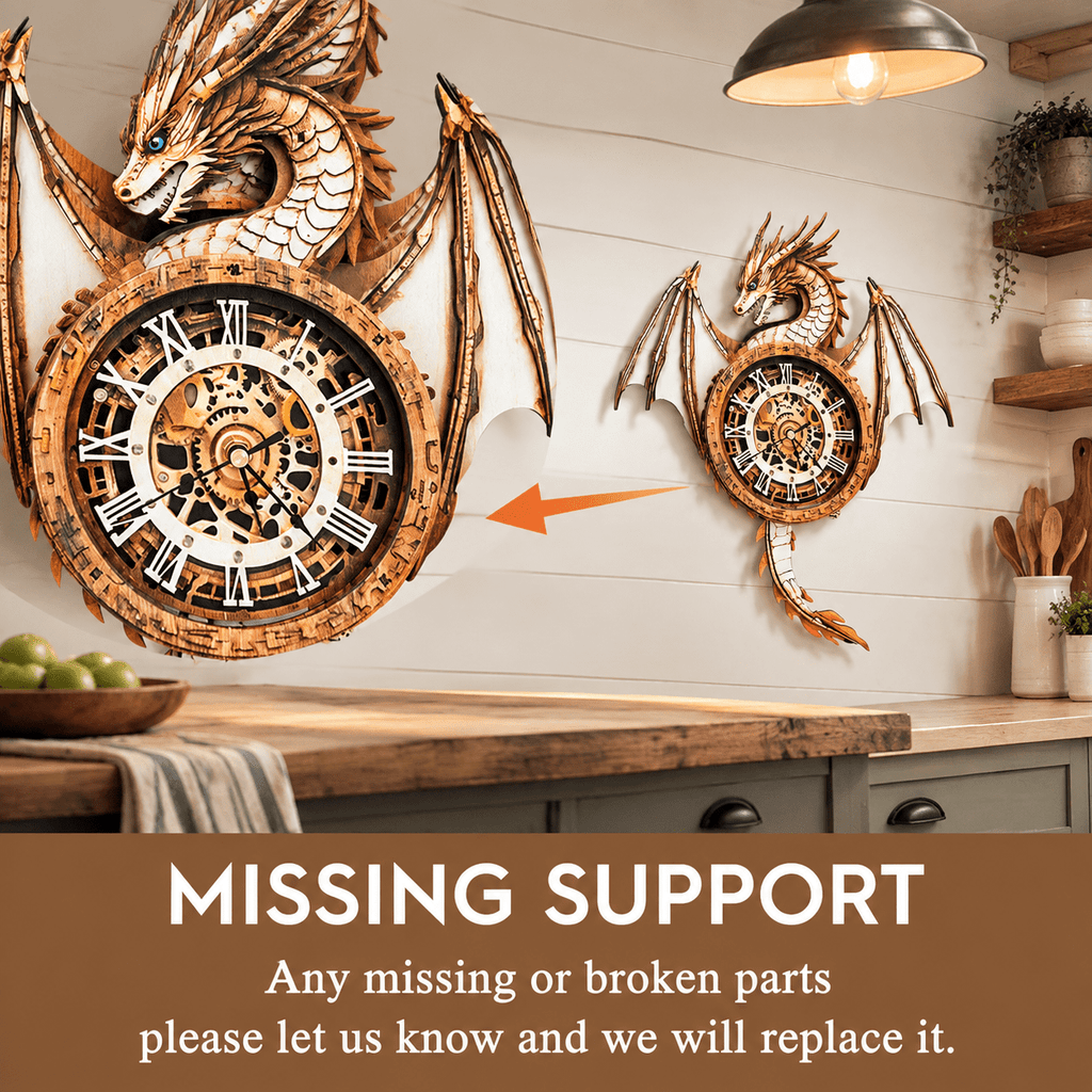 Wooden House Clock 3D Puzzle DIY Mechanical Clock Kit for Adults Teens