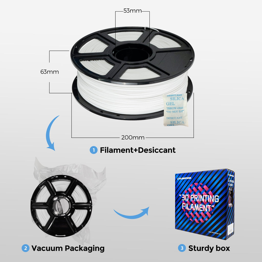 Flashforge ABS Pro Filament 1.75mm, 1KG/2.2lbs ABS Pro 3D Printer Filament, Purple
