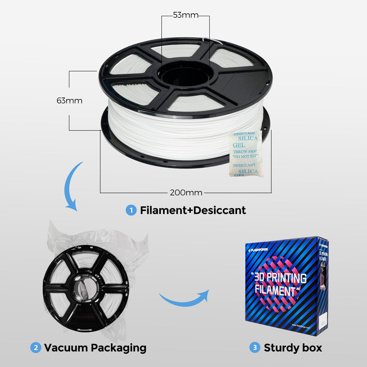 Flashforge ABS Pro Filament 1.75mm, 1KG/2.2lbs ABS Pro 3D Printer Filament, Purple