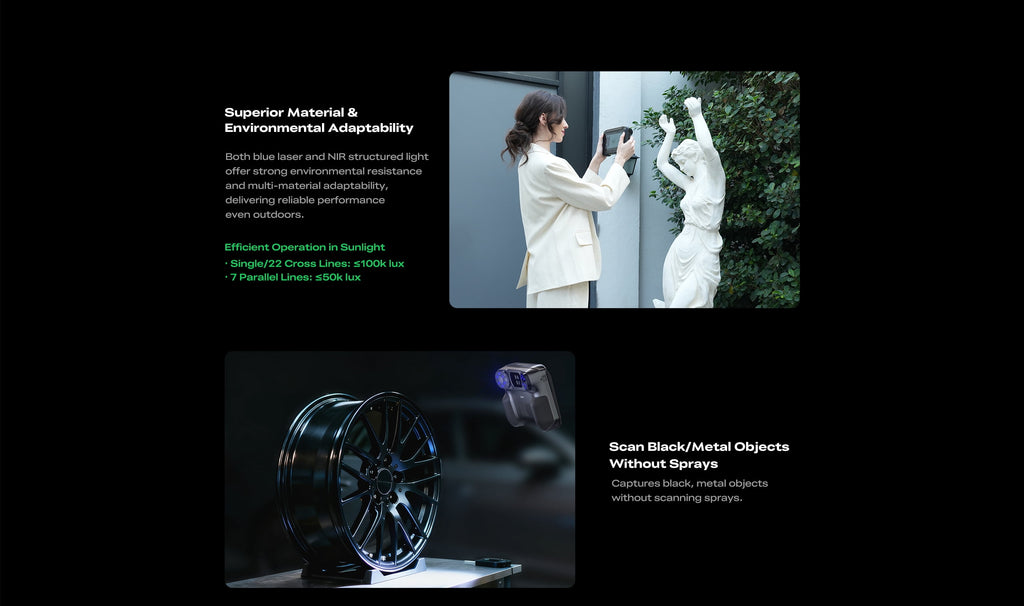 Comgrow Creality 3D Scanner Sermoon P1 Handheld Blue Laser & Infrared High Accuracy 0.02mm Professional Reverse Engineering