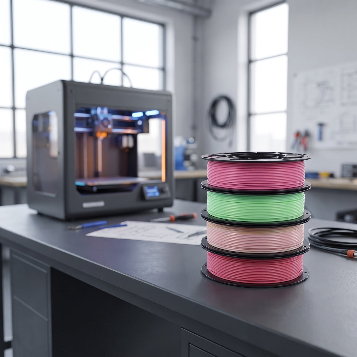 Amosfun Multicolor Pla Filament Set Low Warping for Creative Projects