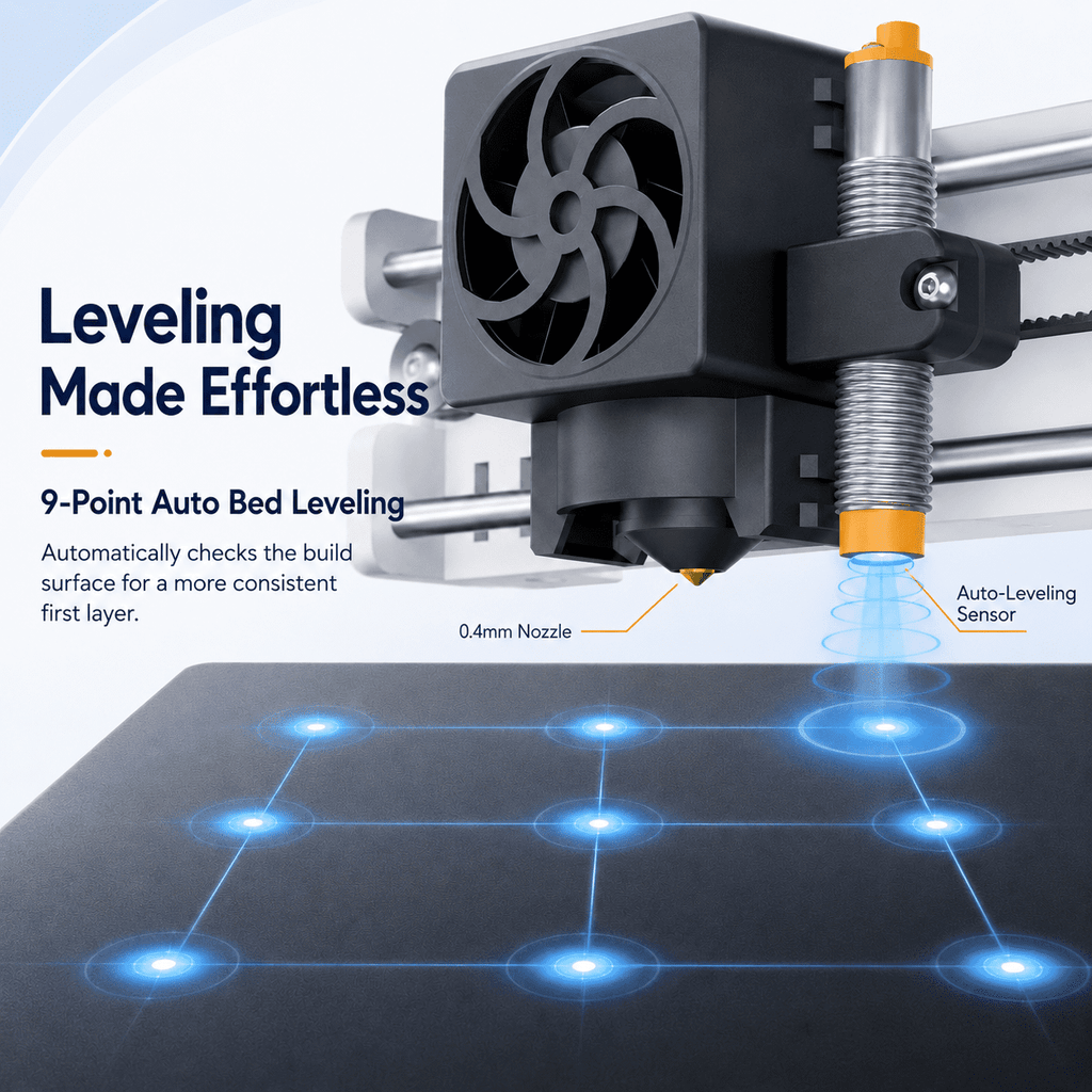 Entina Desktop 3D Printer Tina2S, Wi-Fi Control Auto Leveling Heated Plate for Beginners STEM DIY