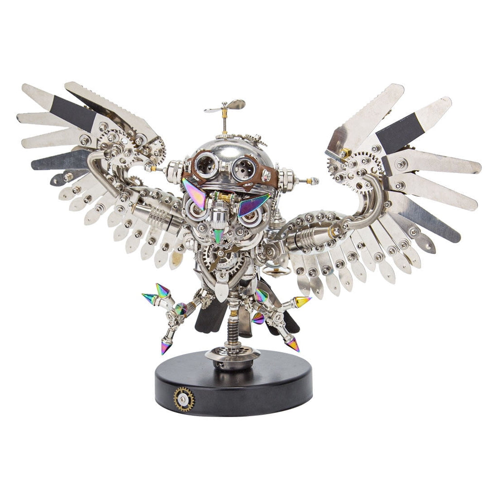 Lantern Fish 3D Metal Puzzle DIY Steampunk Assembly Kit, 700+PCS Mechanical Model with Movable Fins, Color-Changing Lamp & Collectible Gift for Adults & Teens