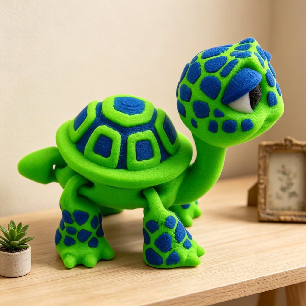 lanema 3D Printer with Flexible Articulated Joints Tortoise Ornament Collectible