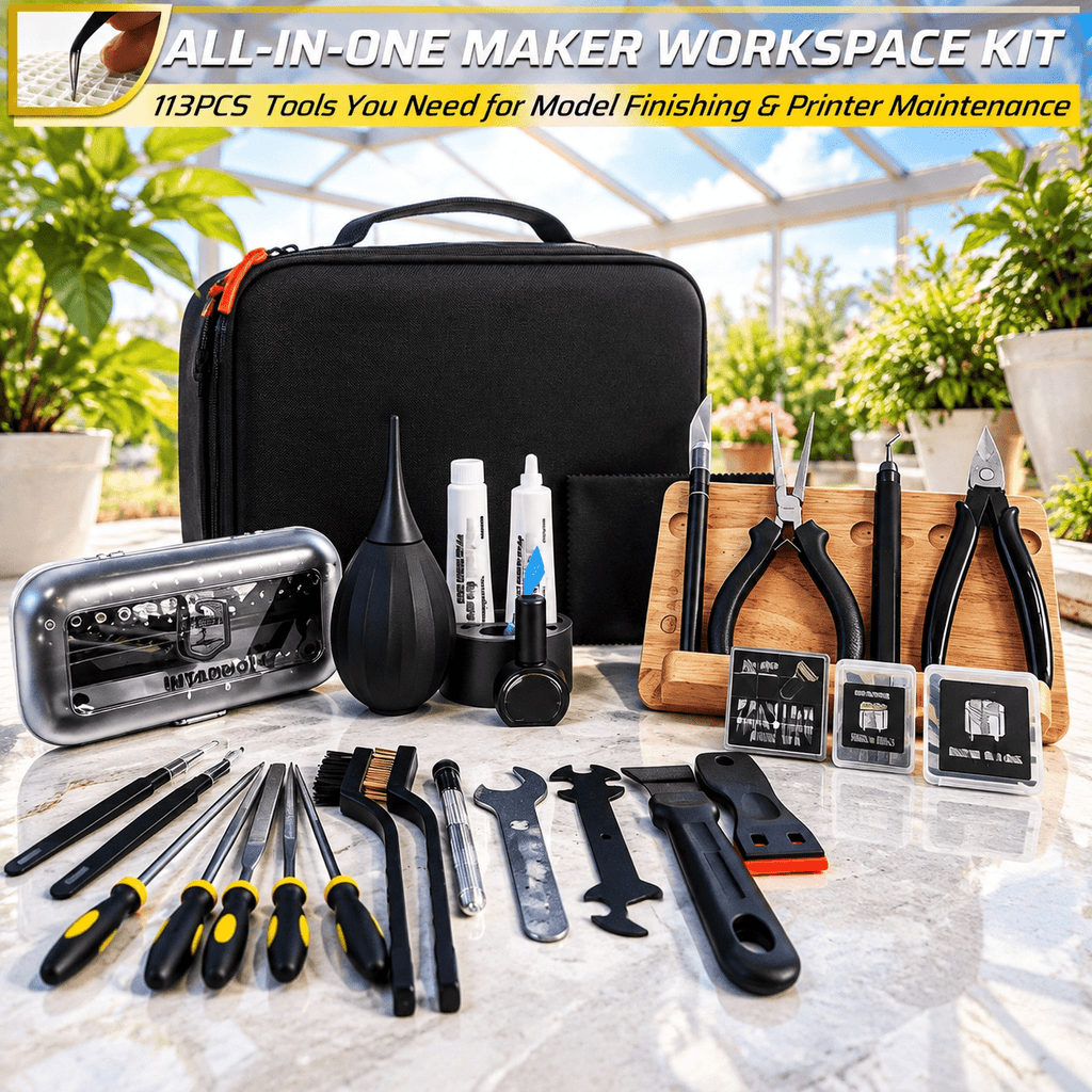 76-Piece 3D Printer Tool Kit with Storage Bag, Ultra 3D Maker Version, Compatible with Bambu Lab, Ender 3, FDM/SLA Printers