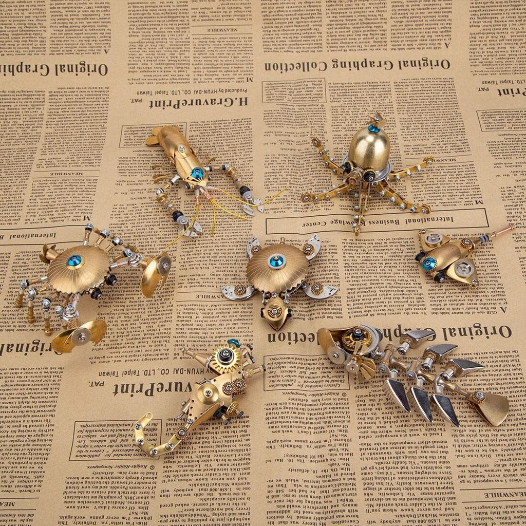 Turtle 3D Metal Puzzle Model Kit - 100+PCS Steampunk DIY Assembly Model for Home Decor, Perfect Gift for Adults & Teens