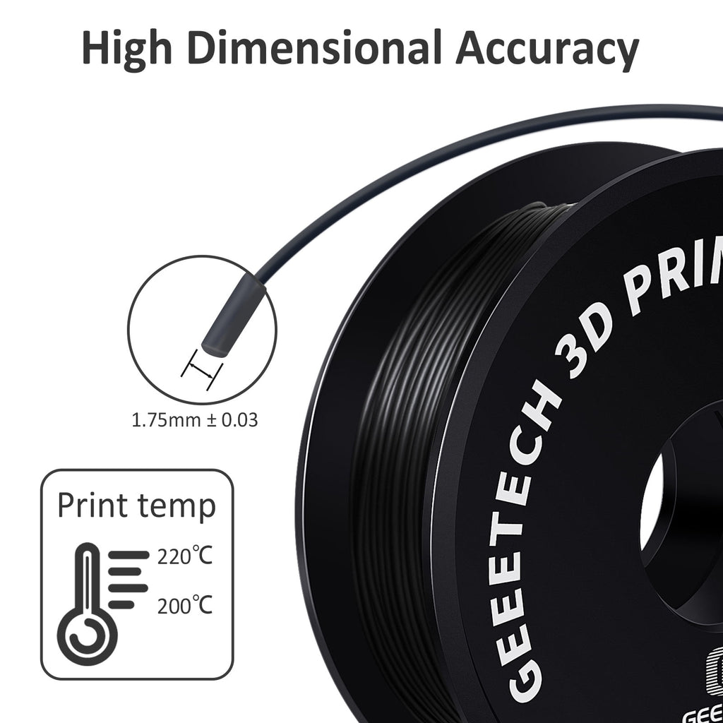 Geeetech 3D Printer Silk Purple PLA Filament 1.75mm 1kg Spool (2.2lbs), Dimensional Accuracy +/- 0.03mm