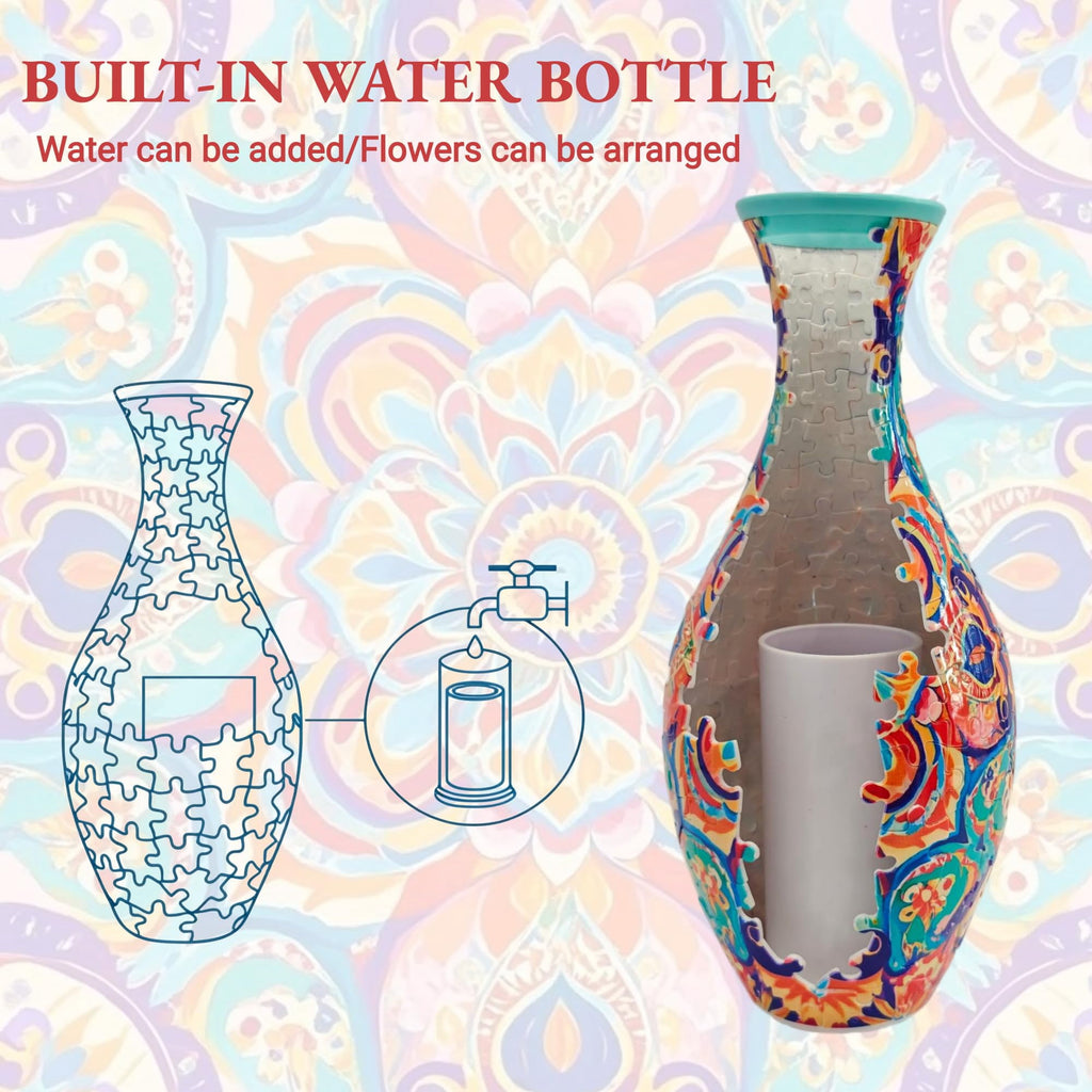 3D Puzzle Vase for Adults, Creative Vase Puzzle for Flowers(Secret Butterfly)