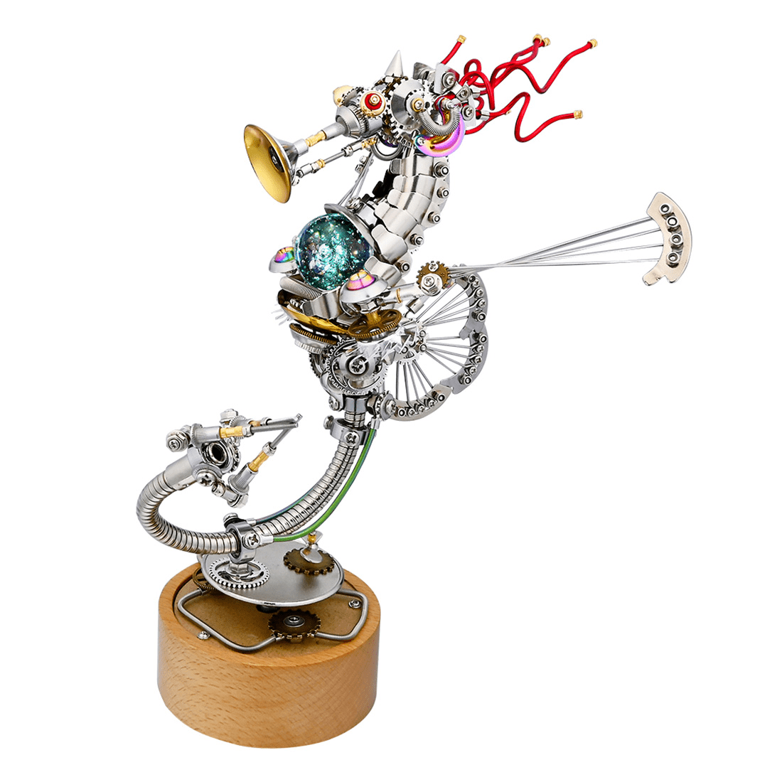 3D Metal Puzzles Steampunk Giant Squid Model Kit, 295+PCS DIY Assembly, Animal Metal Puzzle for Adults & Teens 16+, Exquisite Desktop Display for Home and Office Decor