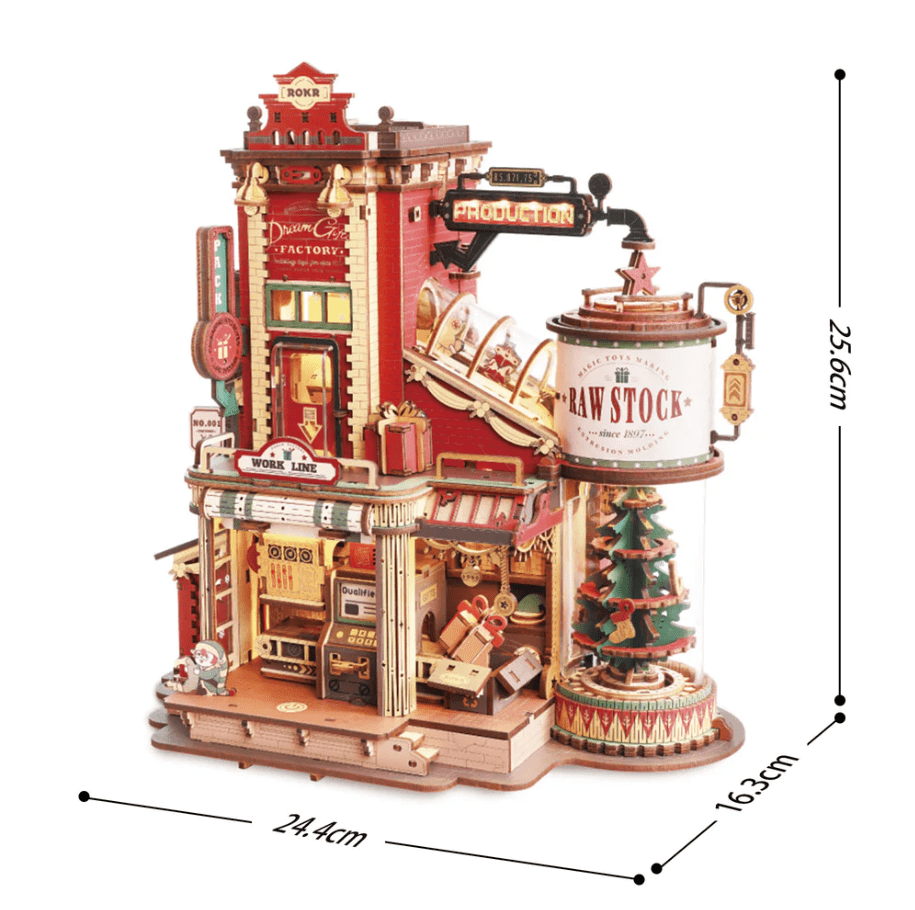 ROKR 3D Jigsaw Wooden Puzzle Dream Gift Magic Factory Model Kit for Adults & Kids Xmas Gift Toys