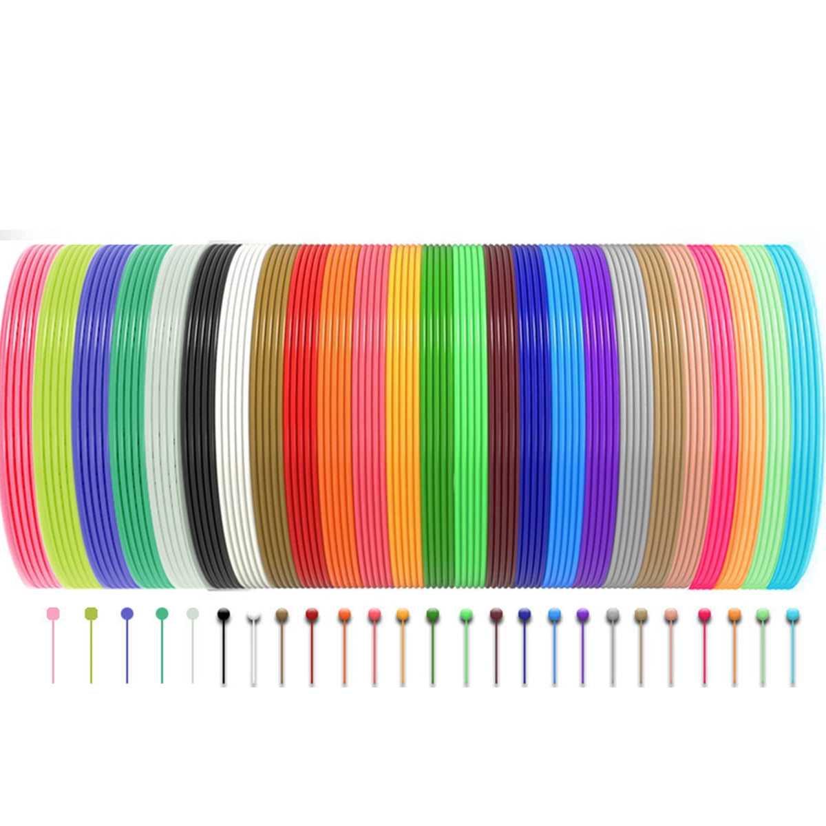 20 Bright Colors 1.75mm 3D Pen PCL Filament Refills Each Color 16.4feet 3D Pen 3D Printer PCL Printing Pen Accessories