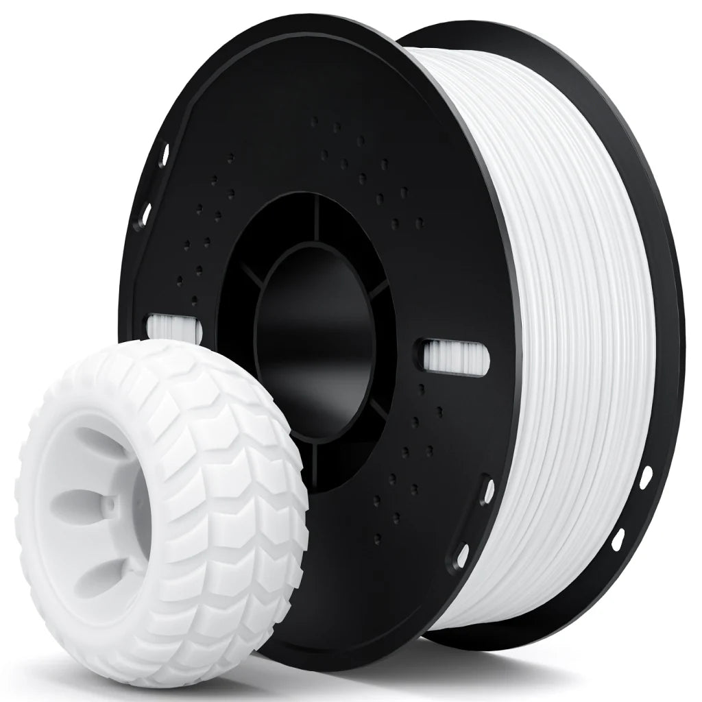 3D Printed PLA+ 3D Printer Filaments with 1kg Spool, for FDM/FFF 3D Printers, White, 1 Count