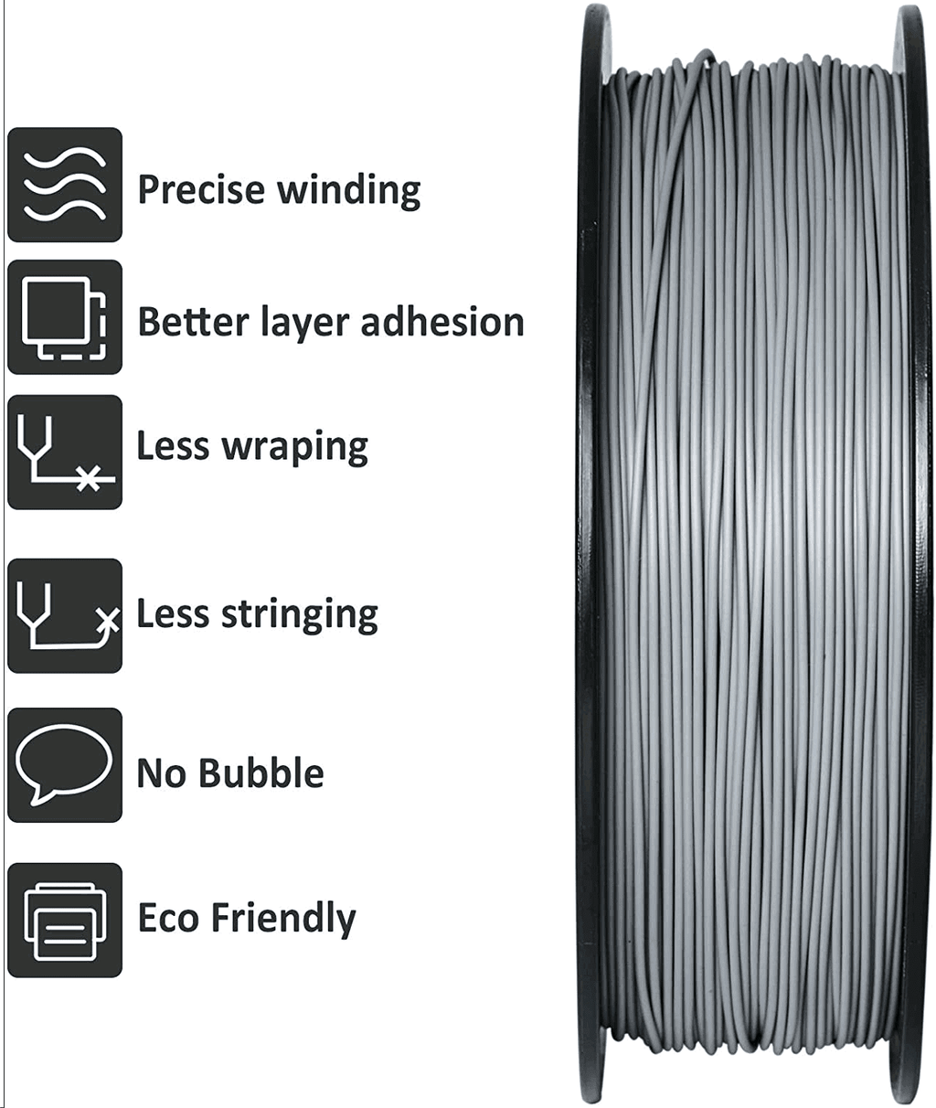 Geeetech 3D Printer PLA Filament Shiny Silk Gold Toughness Enhanced Filament with 1.75mm Dimensional Accuracy +/-0.03mm, 1080 Feet Per Roll, Vacuum Packaging, for Most 3D FDM Printer