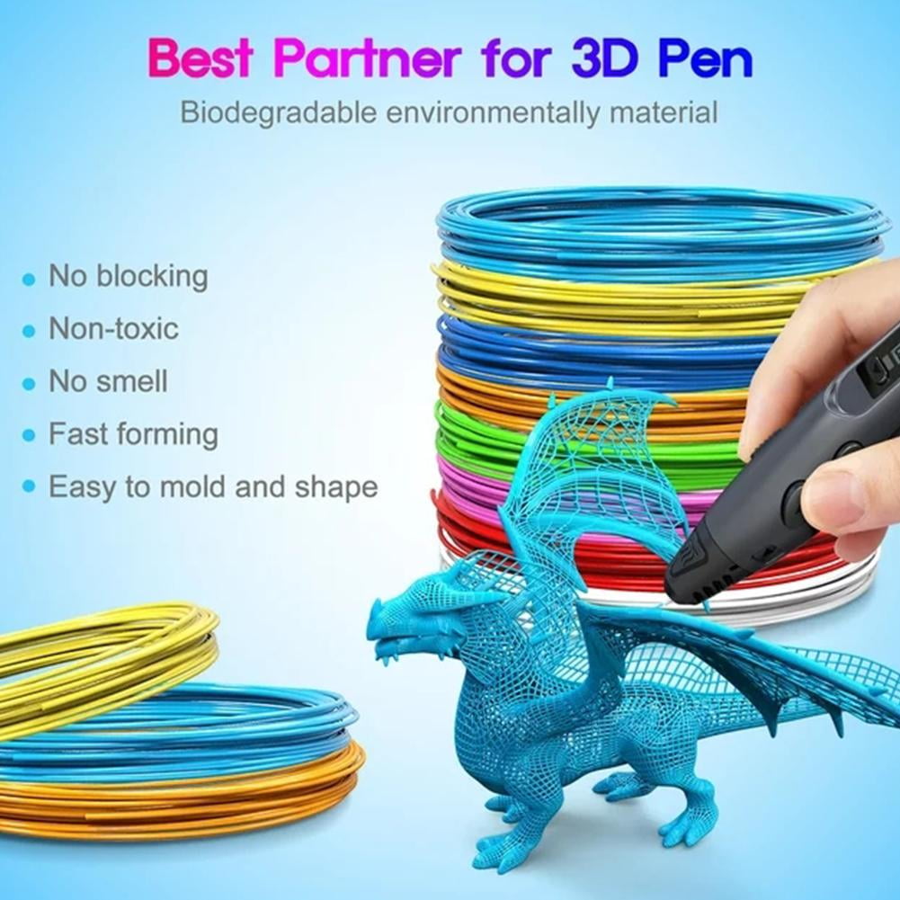 3D Pen PLA Filament Refill, Each Color 10feet 3D Printer PLA Sample Pack, Compatible with Printing Pen