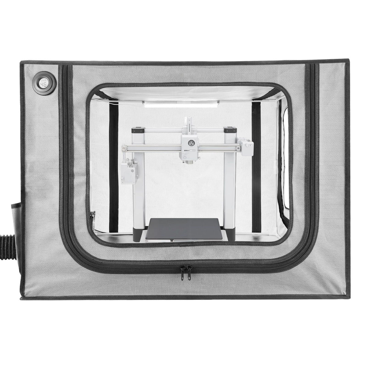 DIANJIE Ventilated 3D Printer Enclosure Dustproof Waterproof Cloth Protective Tent With LED Light Constant Temperature Flame Retardant Cover Compatible With Grey
