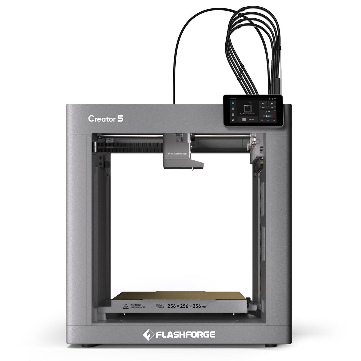 Flashforge Creator 5 3D Printer, 4-Nozzle Multi-Color Printer & 600mm/s High Speed, 500% Faster, Zero Purge Waste for Multi-Scenario