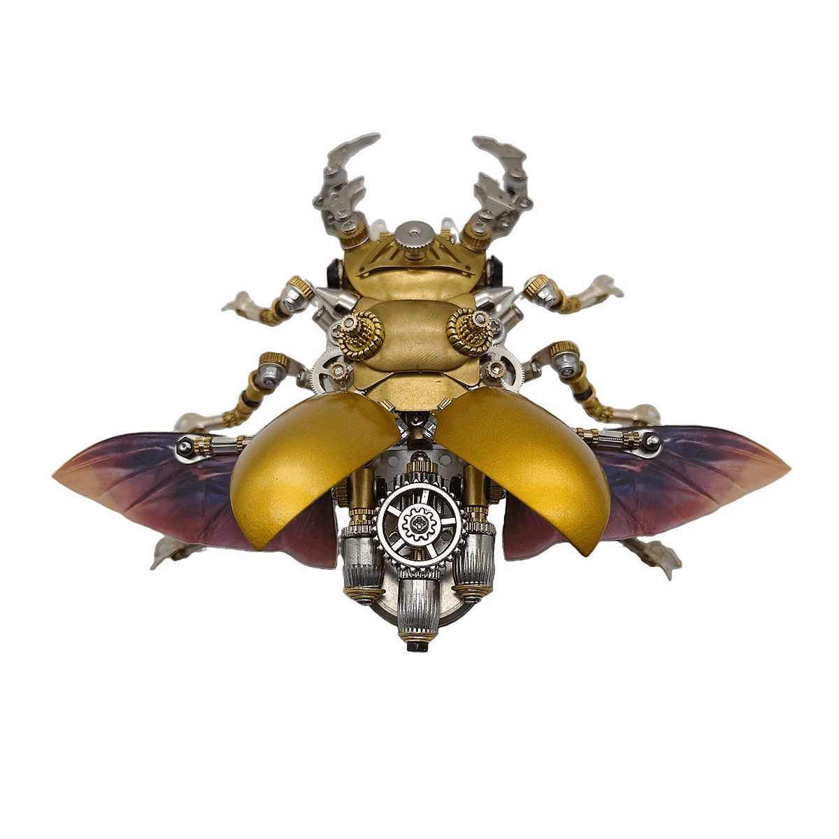 3D Metal Hercules Beetle Model Kit with LED Lights, 400PCS DIY Assembly, Steampunk Insect Animal Metal Puzzle for Adults & Teens 16+, Exquisite Desk Decor, Gift for Men