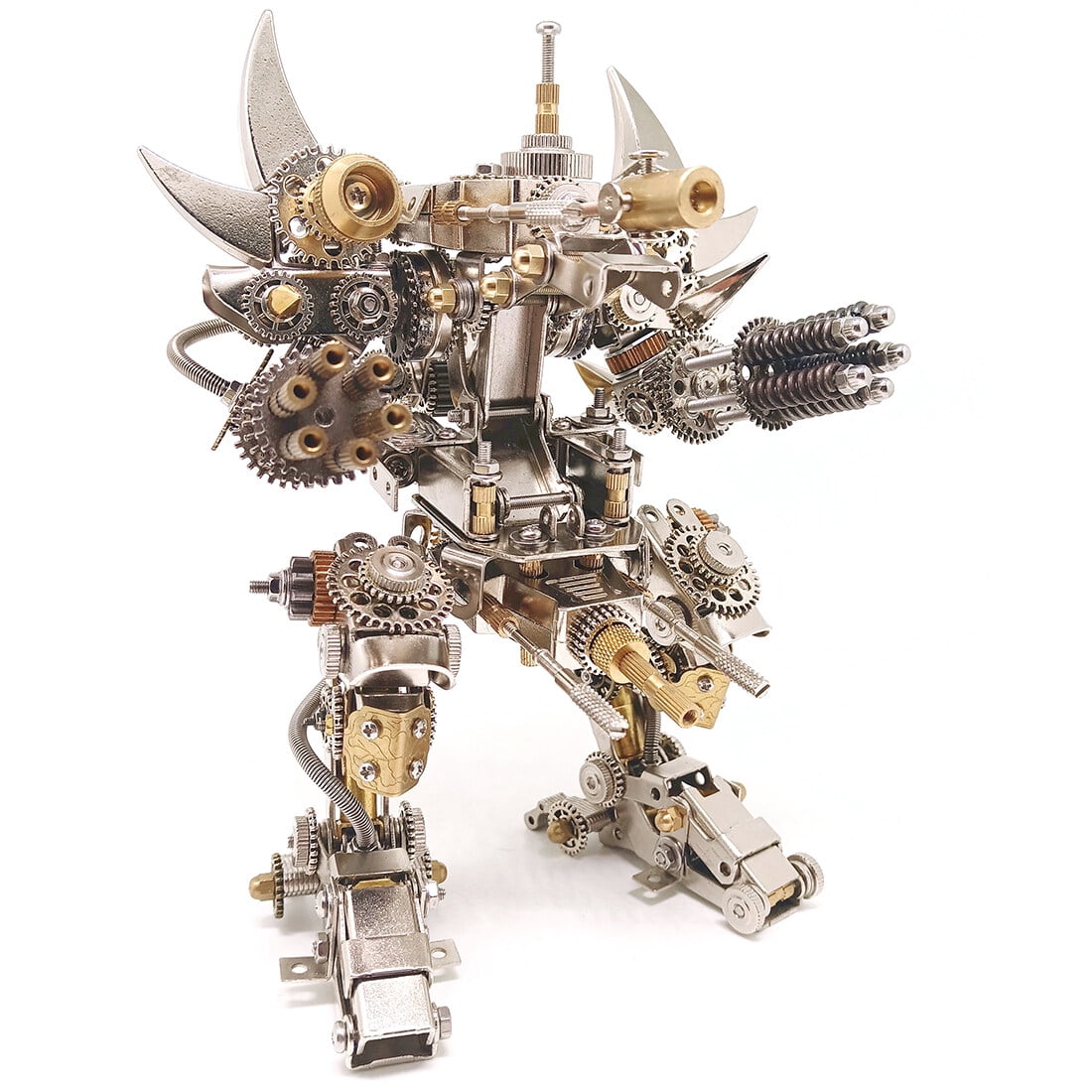 3D Metal Puzzle Mecha Model Kit with Lights, 1020+ PCS Steampunk Mechanical DIY Handmade Collectible Christmas Gift for Adults & Teens 15+