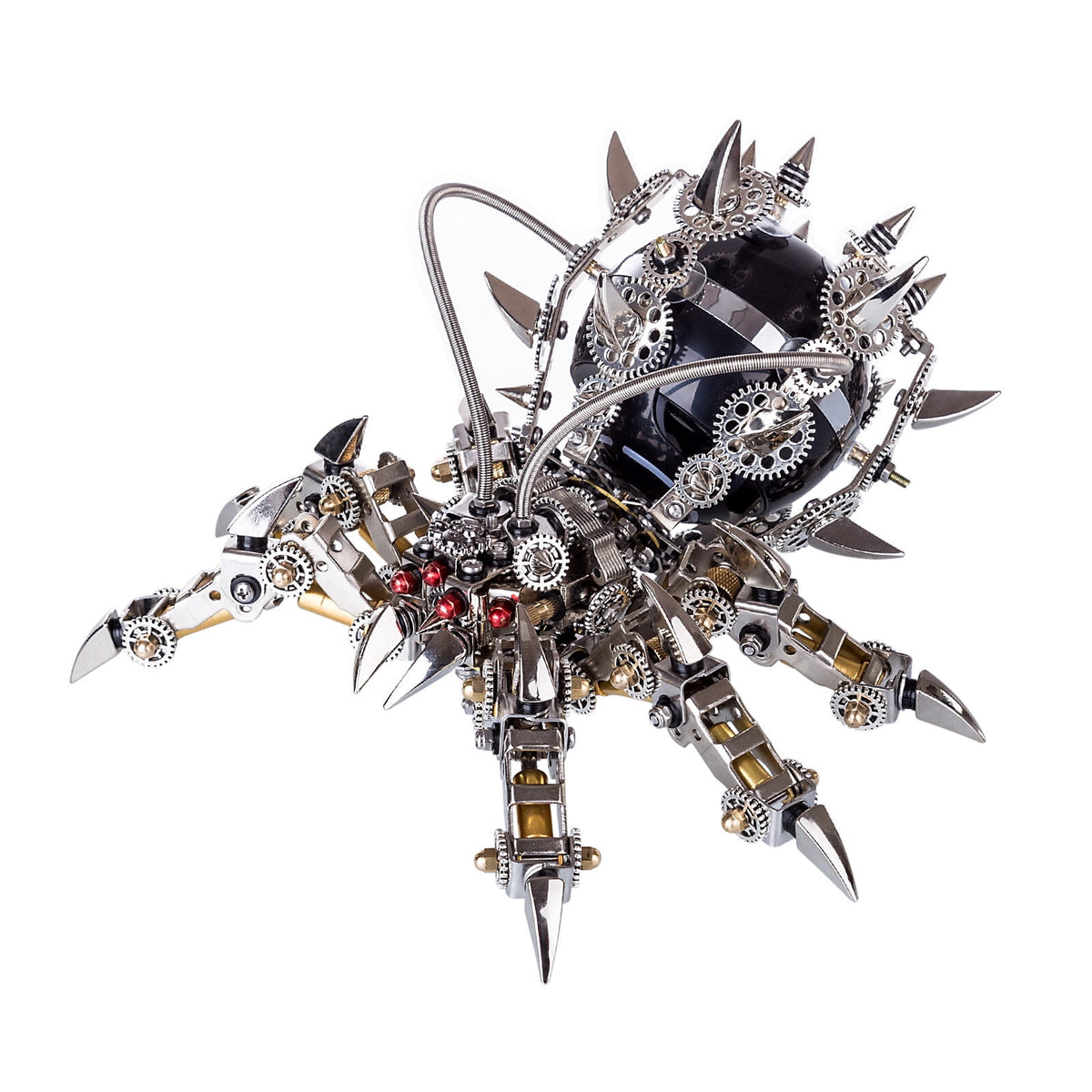 3D Metal Puzzle Mecha Model Kit with Lights, 1020+ PCS Steampunk Mechanical DIY Handmade Collectible Christmas Gift for Adults & Teens 15+