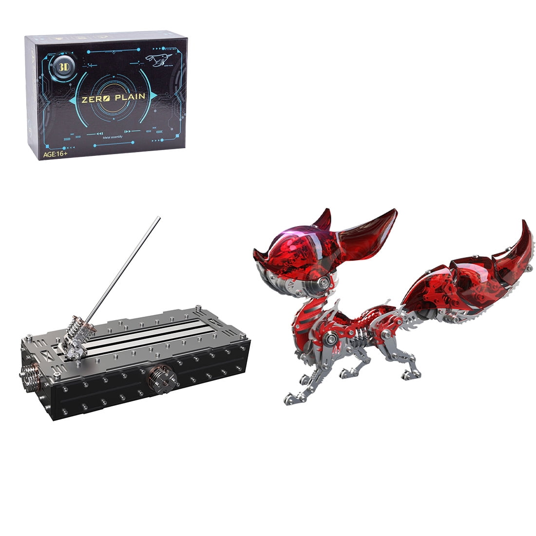 3D Metal Puzzle 339PCS Linglong Fox Hanfei Mechanical Creative DIY Assembly Model Hobby Craft Kit For Desk Display, Home Office Decor, Creative Gifts And Hobbyists