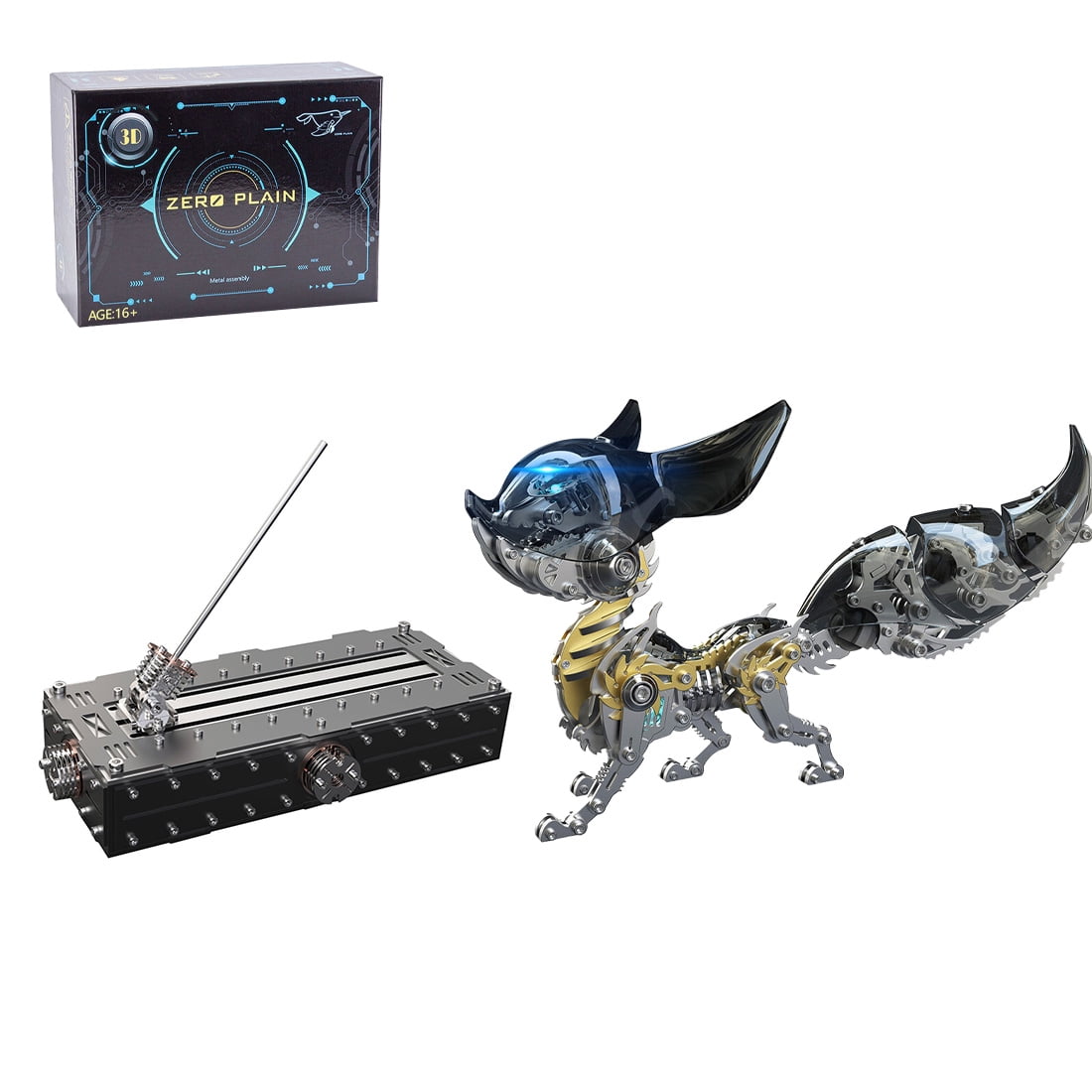 3D Metal Puzzle 339PCS Linglong Fox Hanfei Mechanical Creative DIY Assembly Model Hobby Craft Kit For Desk Display, Home Office Decor, Creative Gifts And Hobbyists