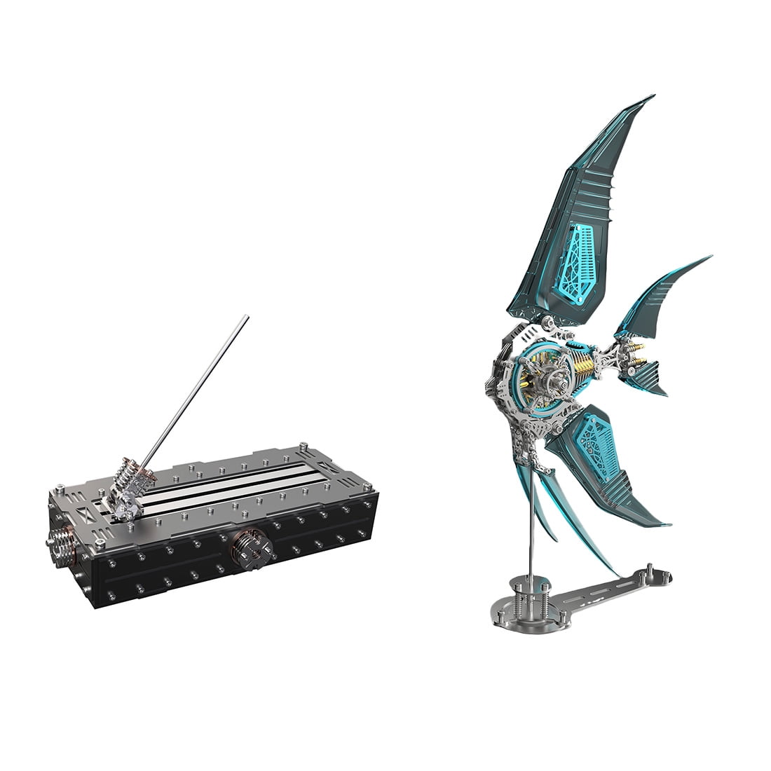 3D Metal Puzzle 339PCS Linglong Fox Hanfei Mechanical Creative DIY Assembly Model Hobby Craft Kit For Desk Display, Home Office Decor, Creative Gifts And Hobbyists