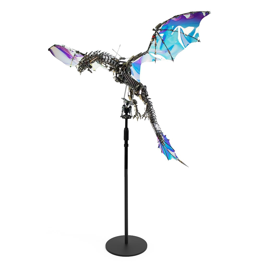3D Metal Puzzle Bloodthirsty Aurora Dragon 3000+ PCS, Steampunk Mechanical Model Kit With DIY Assembly, Home Display Desk Decor For Adult Collectors And Creative Gifts