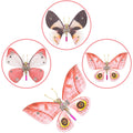 3D Metal Puzzle Butterfly Lymantria Punicea 200+ PCS, Steampunk Mechanical Model Kit With DIY Assembly, Home Display Desk Decor For Adult Collectors And Creative Gifts