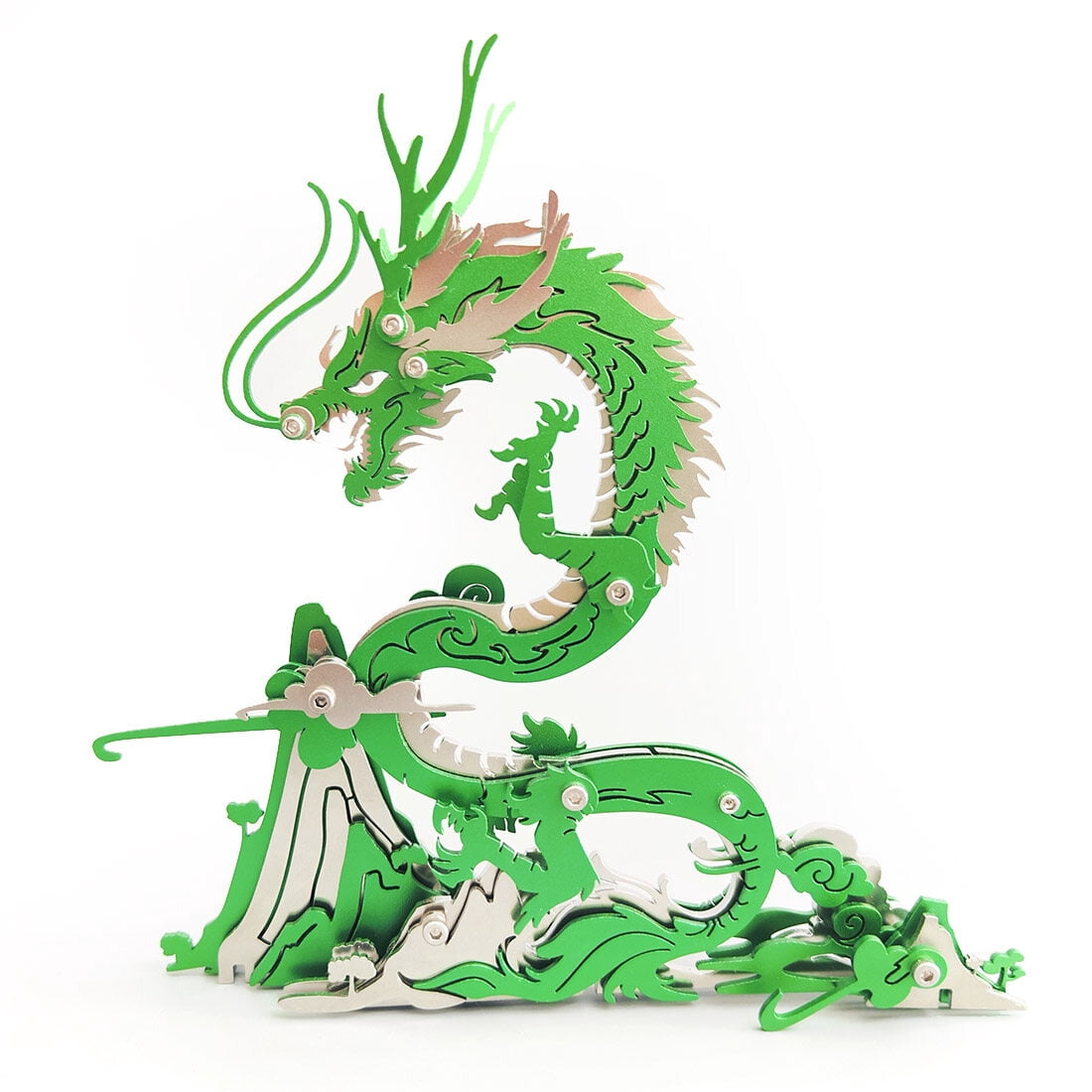 3D Metal Puzzle Dragon 90+ PCS, Steampunk Mechanical Model Kit With DIY Assembly, Home Display Desk Decor For Adult Collectors And Creative Gifts