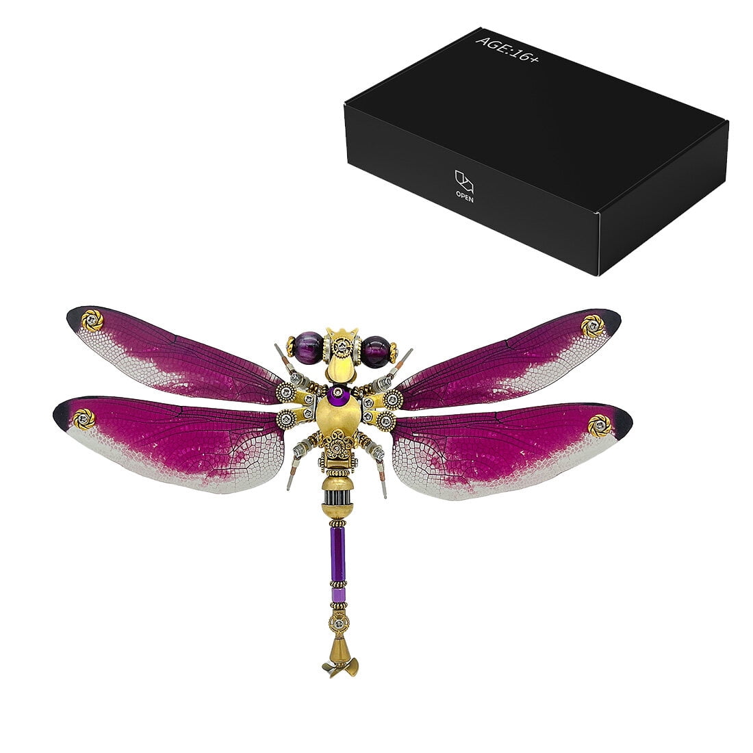 3D Metal Puzzle Punk Insects 200+ PCS, Steampunk Mechanical Model Kit With DIY Assembly, Home Display Desk Decor For Adult Collectors And Creative Gifts