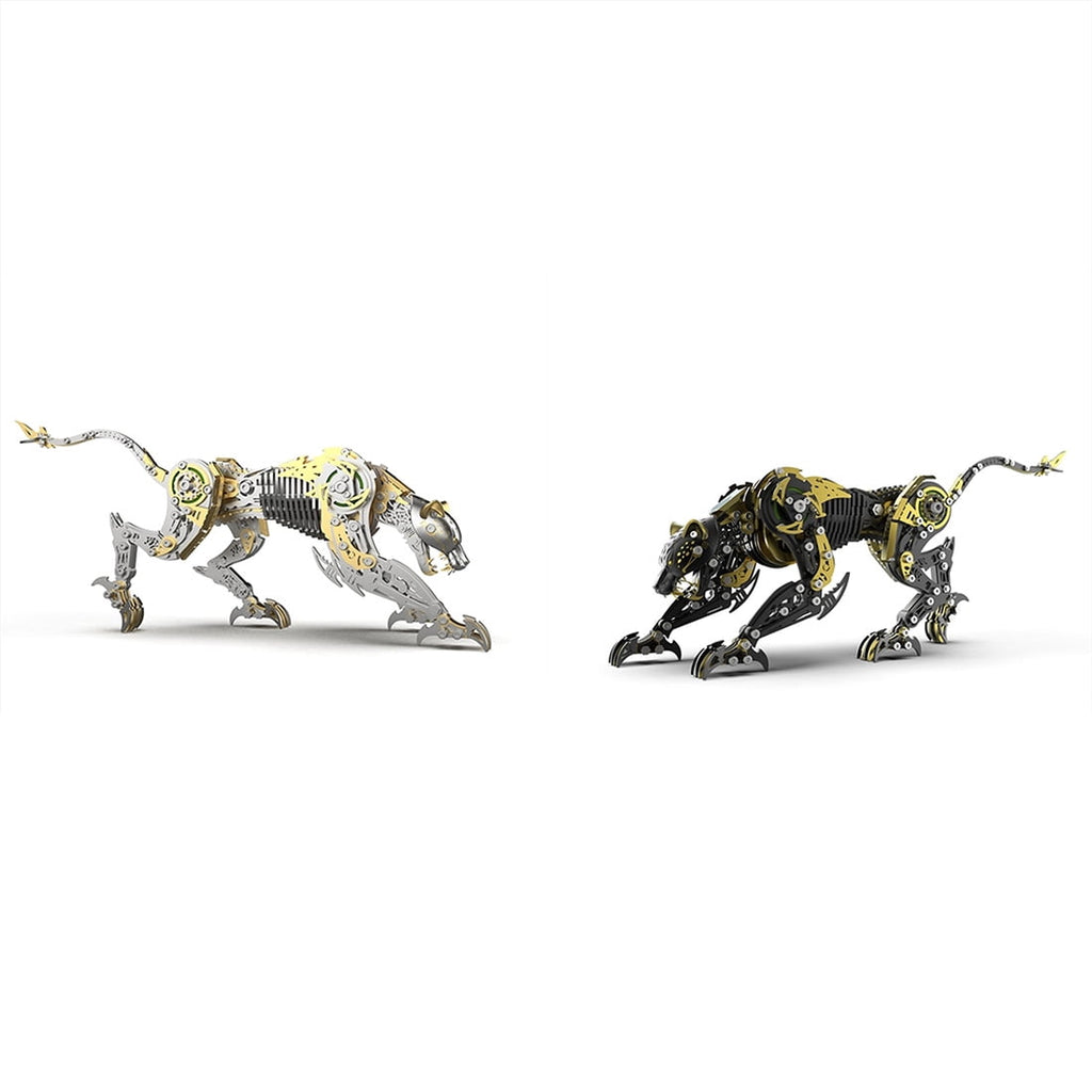3D Metal Puzzle Leopard Hunter 304 High 506 PCS, Steampunk Mechanical Model Kit With DIY Assembly, Home Display Desk Decor For Adult Collectors And Creative Gifts