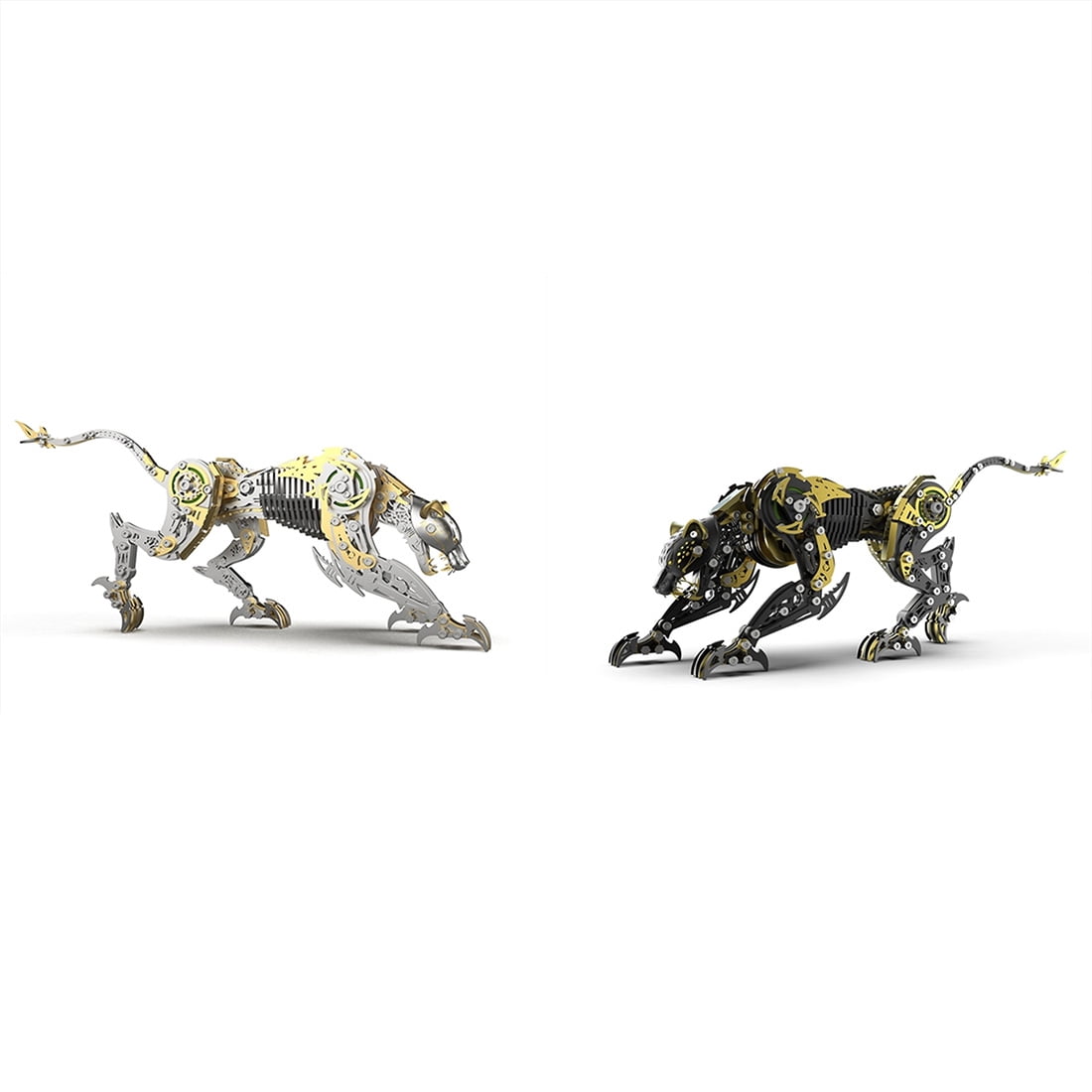 3D Metal Puzzle Leopard Hunter 304 High 506 PCS, Steampunk Mechanical Model Kit With DIY Assembly, Home Display Desk Decor For Adult Collectors And Creative Gifts