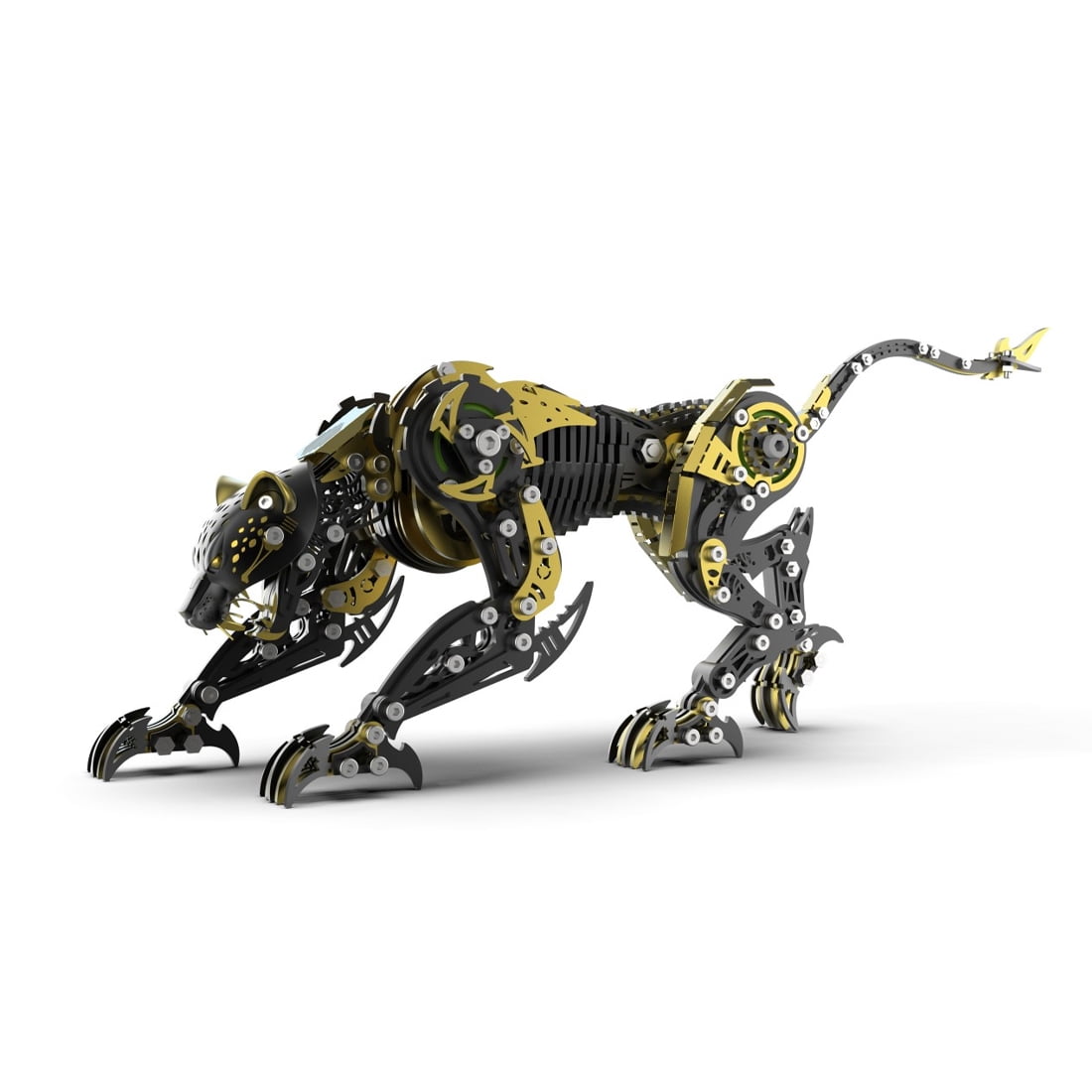 3D Metal Puzzle Leopard Hunter 304 High 506 PCS, Steampunk Mechanical Model Kit With DIY Assembly, Home Display Desk Decor For Adult Collectors And Creative Gifts