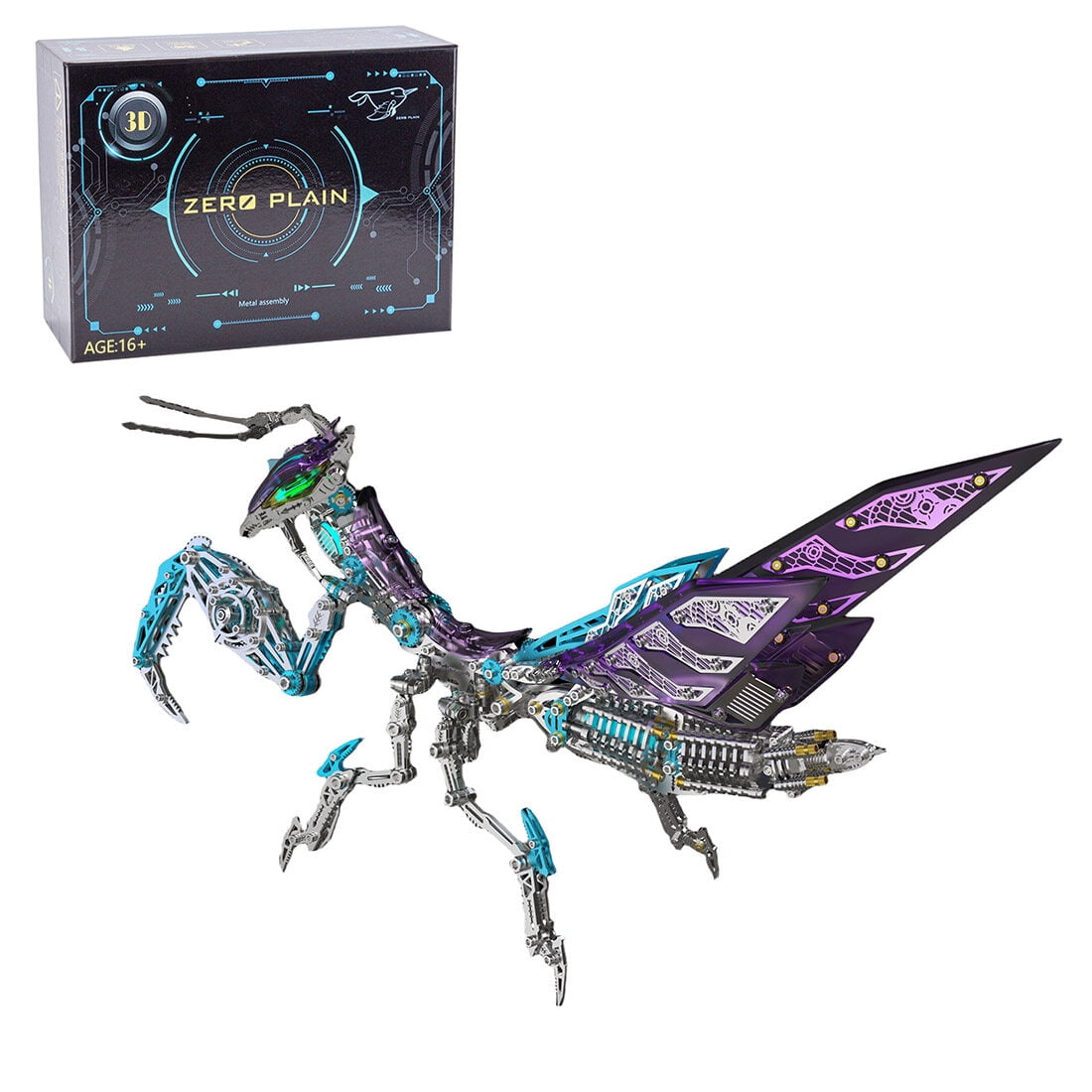 3D Metal Puzzle Mantis Kits 1000+ PCS, Steampunk Mechanical Model Kit With DIY Assembly, Home Display Desk Decor For Adult Collectors And Creative Gifts