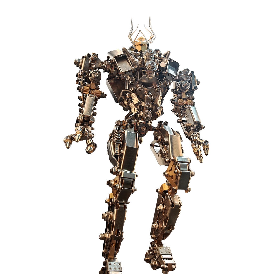 3D Metal Puzzle Mecha Model Kit with Lights, 1020+ PCS Steampunk Mechanical DIY Handmade Collectible Christmas Gift for Adults & Teens 15+