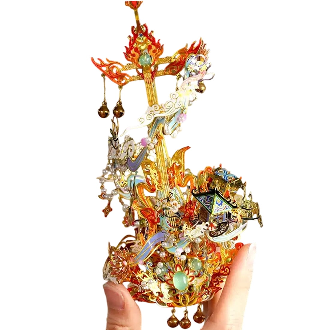 3D Metal Puzzle Pipa Traditional Chinese 144+ PCS, Steampunk Mechanical Model Kit With DIY Assembly, Home Display Desk Decor For Adult Collectors And Creative Gifts
