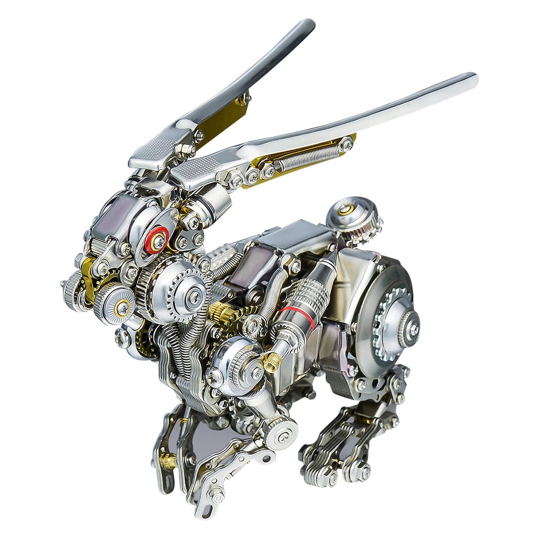 3D Metal Puzzle With Bright Eyes And 422+ PCS, Steampunk Mechanical Model Kit With DIY Assembly, Home Display Desk Decor For Adult Collectors And Creative Gifts