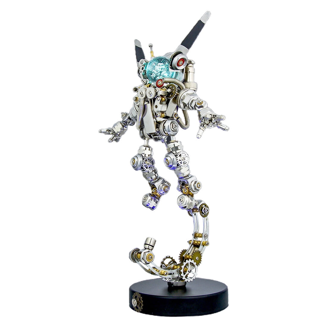 3D Metal Puzzle With Bright Eyes And 422+ PCS, Steampunk Mechanical Model Kit With DIY Assembly, Home Display Desk Decor For Adult Collectors And Creative Gifts