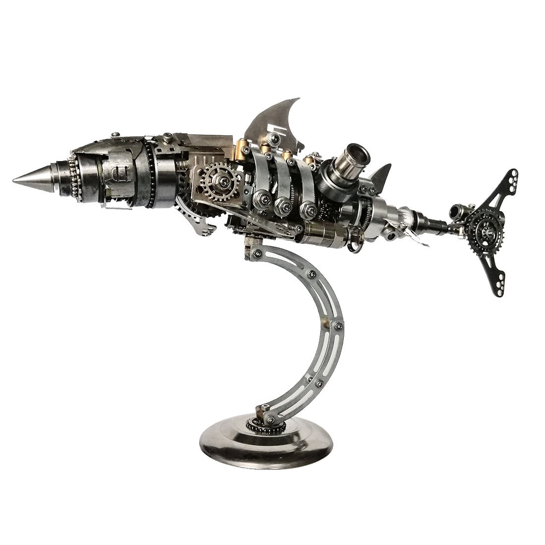 3D Metal Puzzles Steampunk Giant Squid Model Kit, 295+PCS DIY Assembly, Animal Metal Puzzle for Adults & Teens 16+, Exquisite Desktop Display for Home and Office Decor