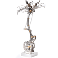3D Metal Puzzles, Mechanical Butterfly Model Kit with Gear Transmission, Steampunk DIY Assembly, Stainless Steel Desk Decor Collectible Gift for Adults