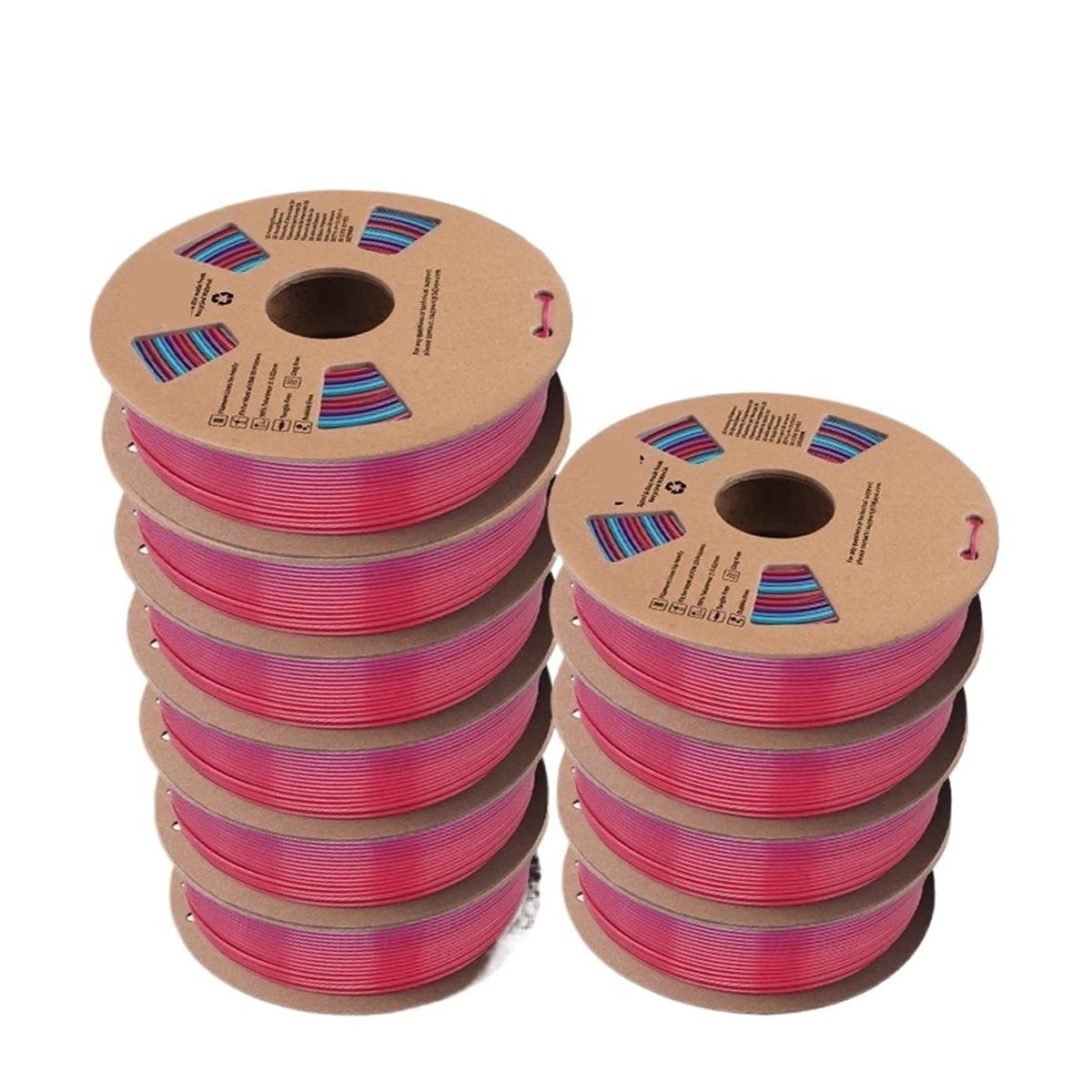 3D Printer PLA/ Rainbow Filament 1.75mm 10 Rolls, 3D Printing Materials For 3D Printer&3D Pen