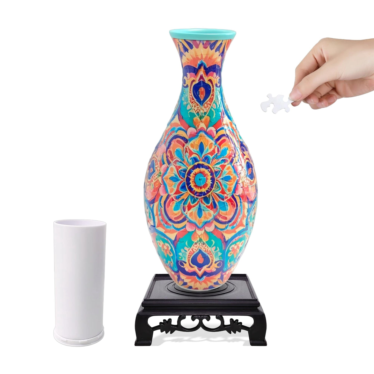 3D Puzzle Vase for Adults, Creative Vase Puzzle for Flowers(Secret Butterfly)